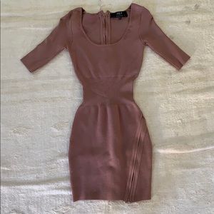 MLV pink mini dress with zipper slit